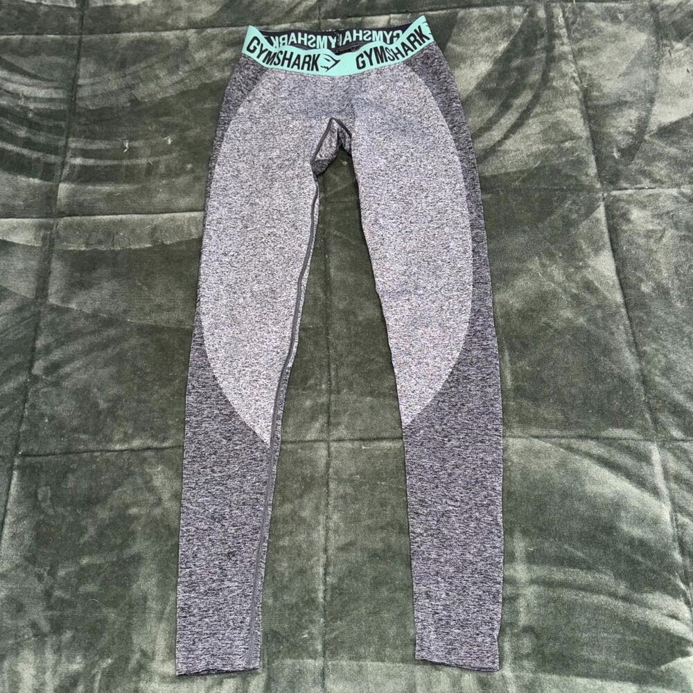 Gymshark Flex Leggings Women's Small Gray Stretch Activewear Low Rise Gym Yoga